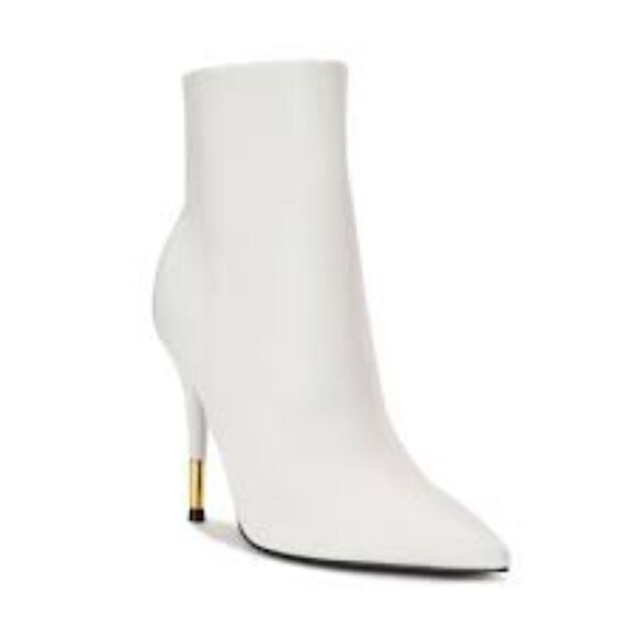 Nine West Women's Bolana Dress Booties White Stiletto Ankle Boots sz 7M NIB - Picture 3 of 13